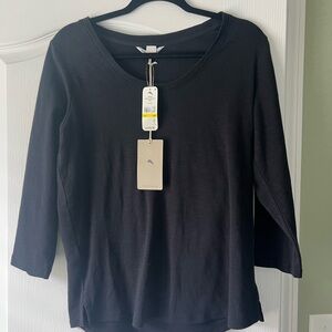 Tommy Bahama Black Long Sleeve Top